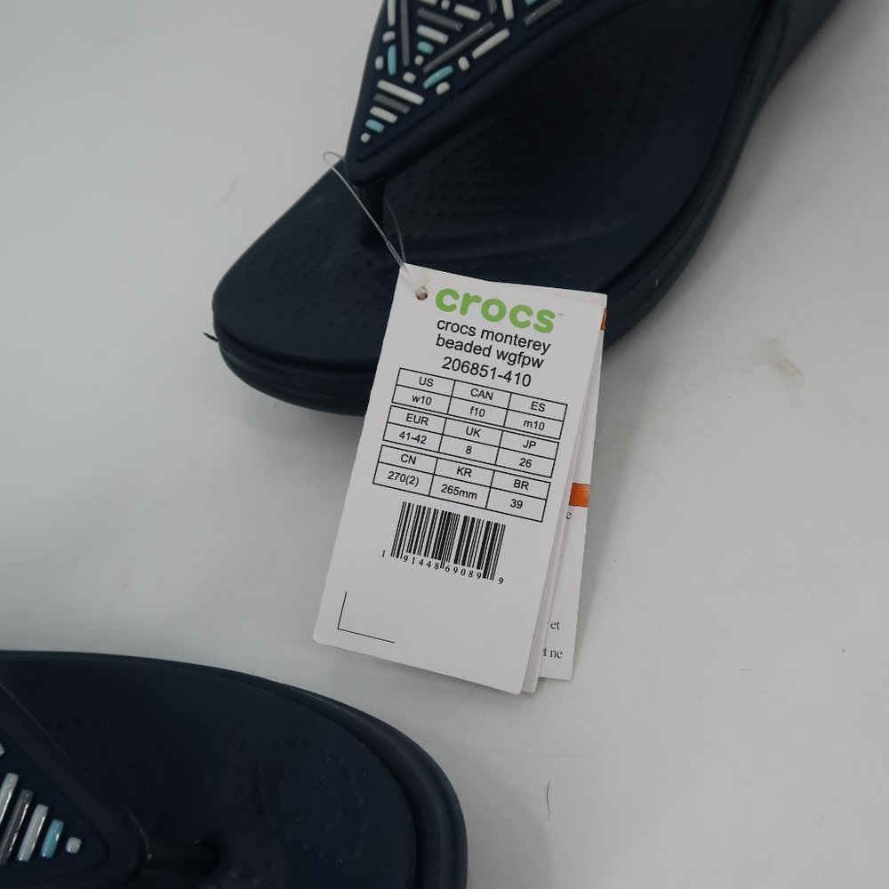 CROCS Navy Blue Women's Sandals - Picture 4 of 10